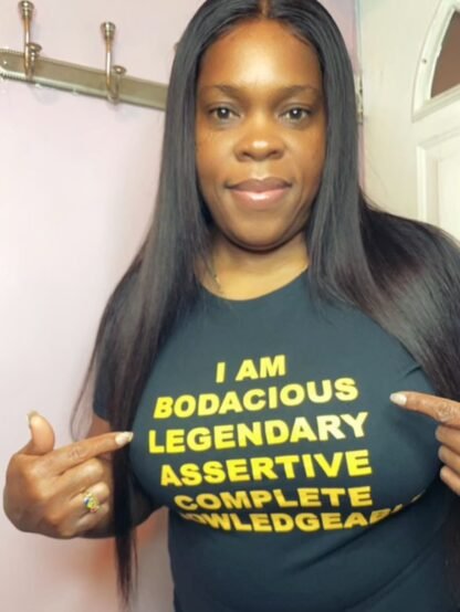 TShirt with decoration - uplifting message to create awareness and instill courage