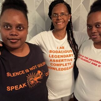 TShirt with decoration - uplifting message to create awareness about self-care